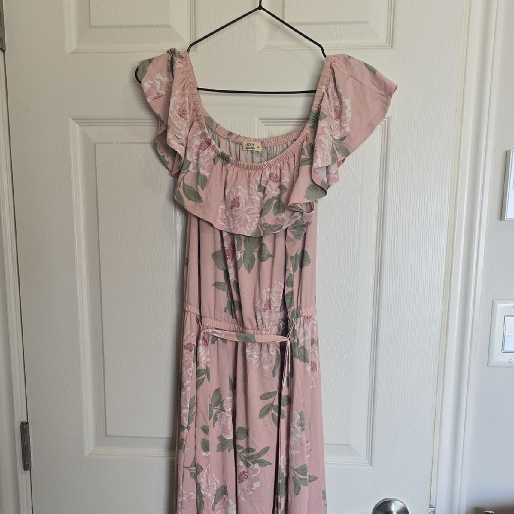 Ardene Pink Floral High Low Dress